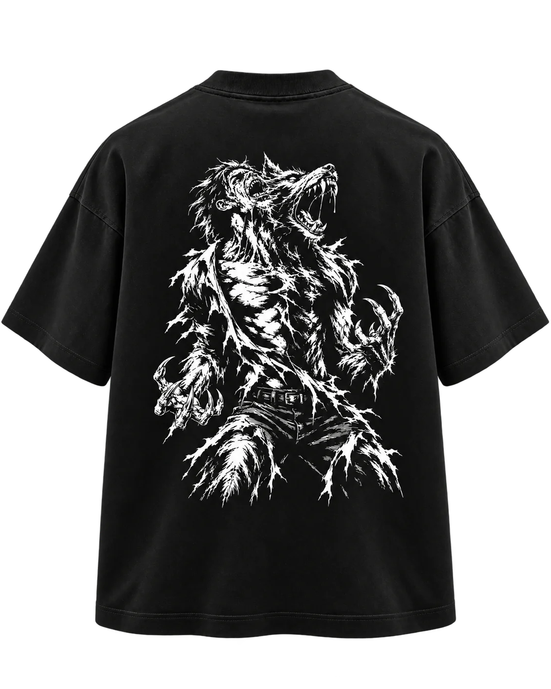 Back view of the black Identity Crisis T-shirt